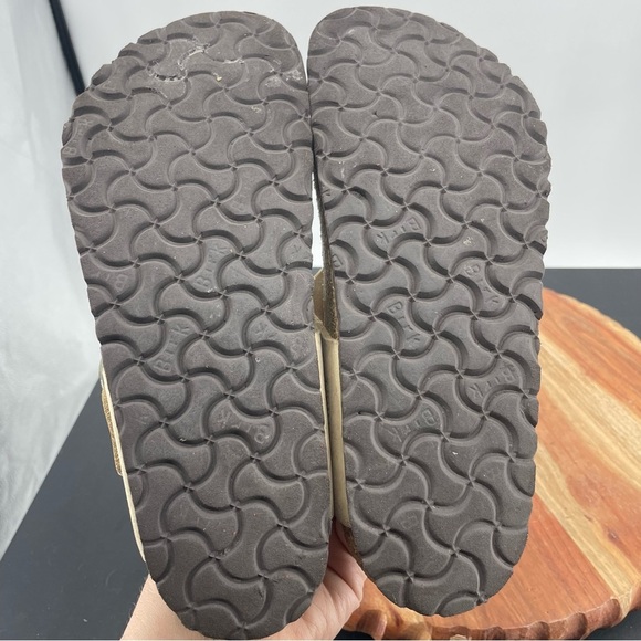 Birkenstock Gizeh Big Buckle Nubuck Leather Sandals beige 39 US 8 camo - Picture 6 of 7